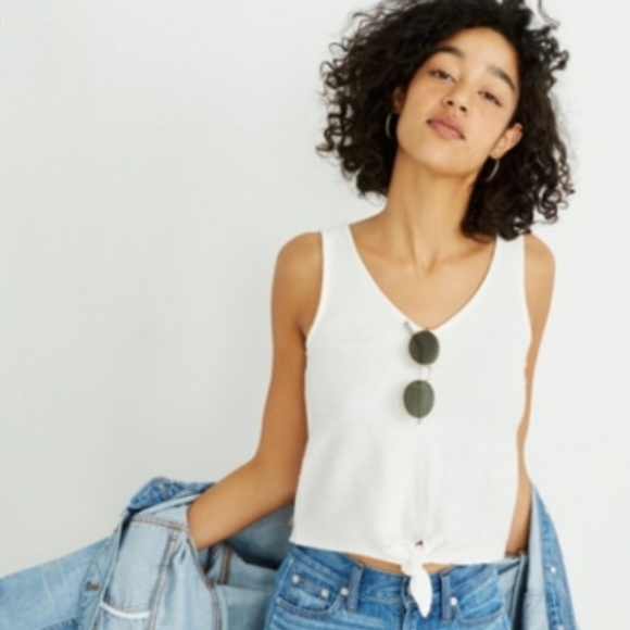 Madewell Tops - Madewell Texture and Thread Tie Front Tank